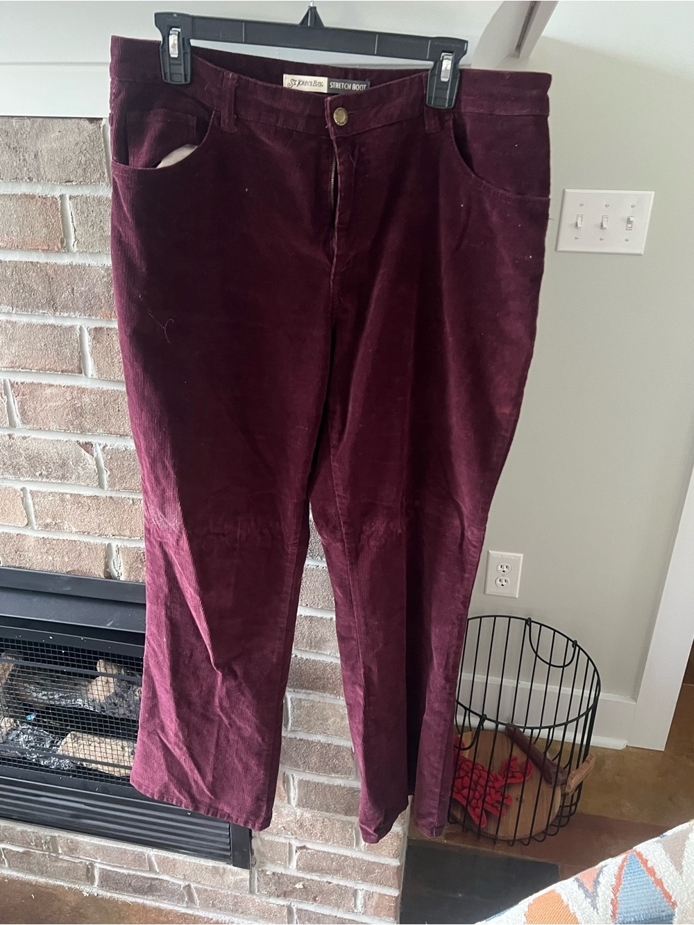St. John's Bay Corduroy Stretch Boot Pants in Wine